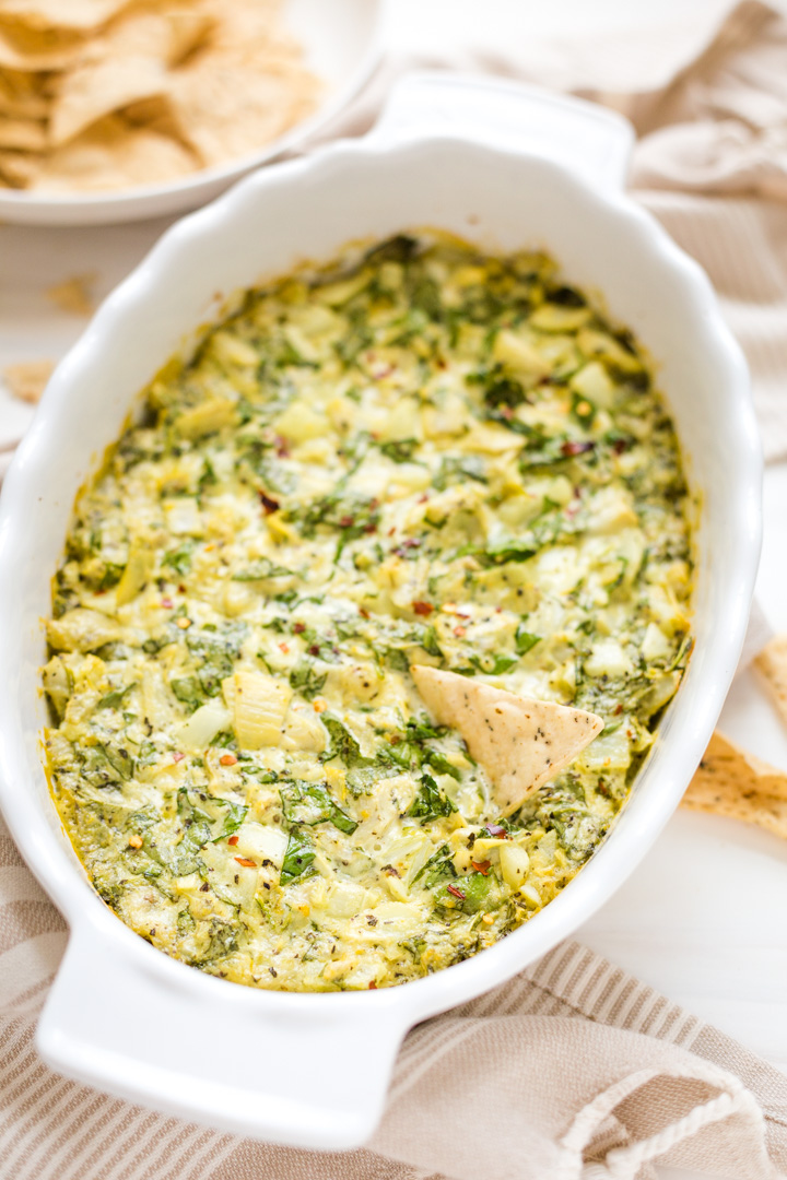 How To Make Dairy Free Spinach Artichoke Dip | The Healthy Consultant